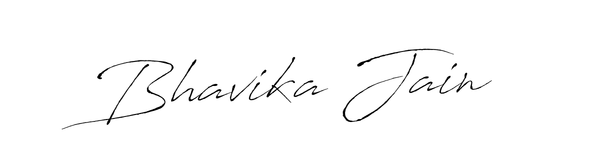 Create a beautiful signature design for name Bhavika Jain. With this signature (Antro_Vectra) fonts, you can make a handwritten signature for free. Bhavika Jain signature style 6 images and pictures png