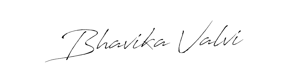 How to make Bhavika Valvi name signature. Use Antro_Vectra style for creating short signs online. This is the latest handwritten sign. Bhavika Valvi signature style 6 images and pictures png