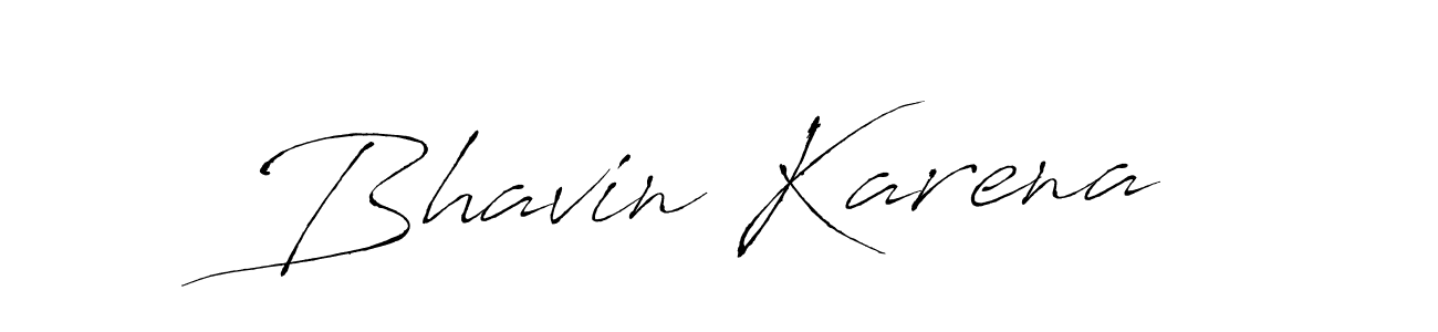 Design your own signature with our free online signature maker. With this signature software, you can create a handwritten (Antro_Vectra) signature for name Bhavin Karena. Bhavin Karena signature style 6 images and pictures png