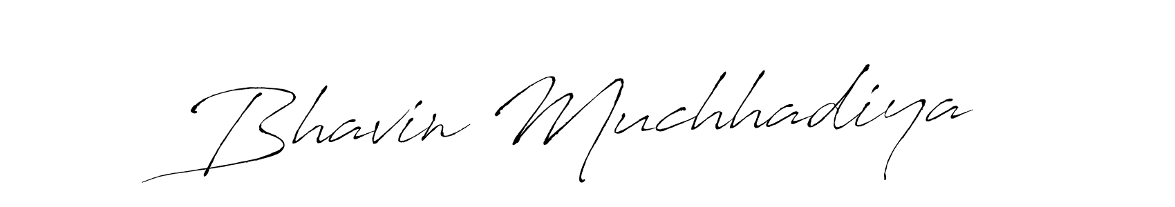Create a beautiful signature design for name Bhavin Muchhadiya. With this signature (Antro_Vectra) fonts, you can make a handwritten signature for free. Bhavin Muchhadiya signature style 6 images and pictures png