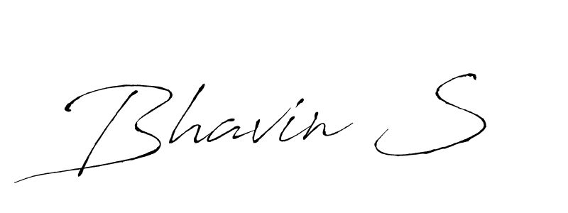 How to make Bhavin S name signature. Use Antro_Vectra style for creating short signs online. This is the latest handwritten sign. Bhavin S signature style 6 images and pictures png