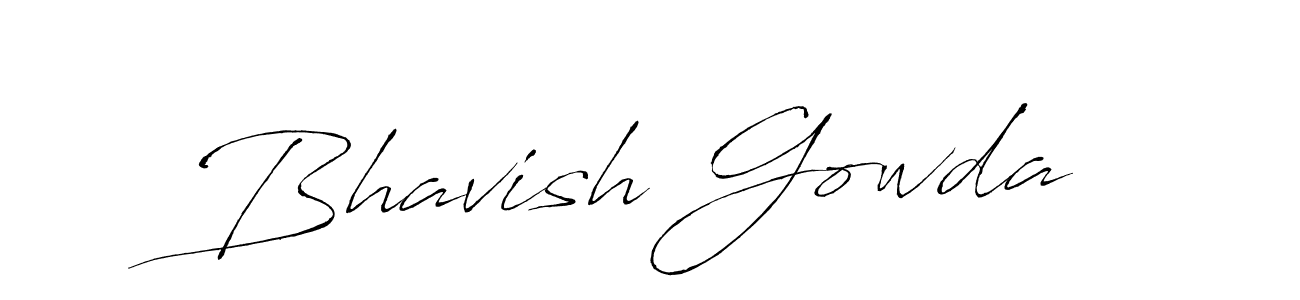 Design your own signature with our free online signature maker. With this signature software, you can create a handwritten (Antro_Vectra) signature for name Bhavish Gowda. Bhavish Gowda signature style 6 images and pictures png