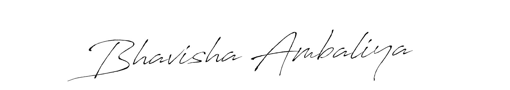 How to make Bhavisha Ambaliya name signature. Use Antro_Vectra style for creating short signs online. This is the latest handwritten sign. Bhavisha Ambaliya signature style 6 images and pictures png