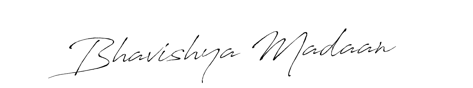 How to make Bhavishya Madaan signature? Antro_Vectra is a professional autograph style. Create handwritten signature for Bhavishya Madaan name. Bhavishya Madaan signature style 6 images and pictures png