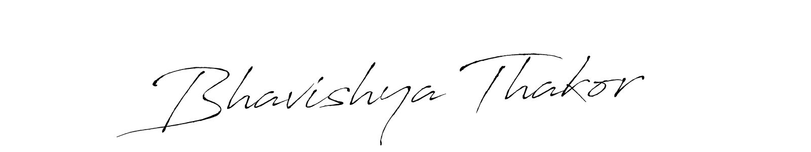 How to make Bhavishya Thakor name signature. Use Antro_Vectra style for creating short signs online. This is the latest handwritten sign. Bhavishya Thakor signature style 6 images and pictures png