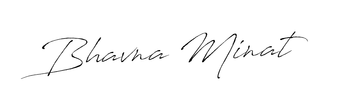 How to make Bhavna Minat name signature. Use Antro_Vectra style for creating short signs online. This is the latest handwritten sign. Bhavna Minat signature style 6 images and pictures png
