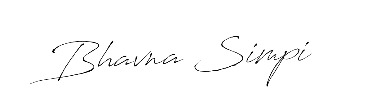 Design your own signature with our free online signature maker. With this signature software, you can create a handwritten (Antro_Vectra) signature for name Bhavna Simpi. Bhavna Simpi signature style 6 images and pictures png