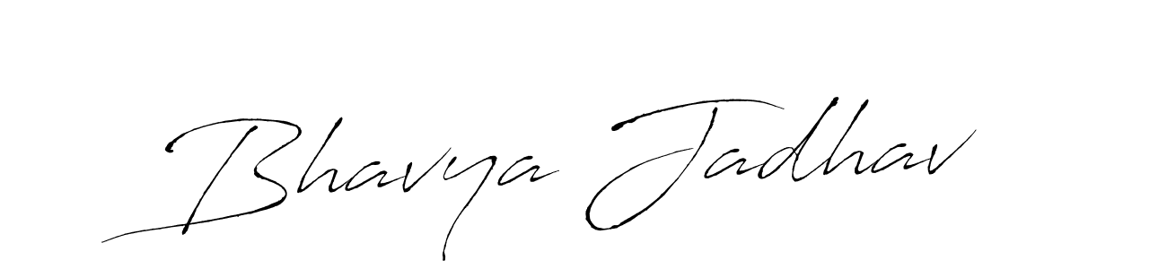 How to make Bhavya Jadhav name signature. Use Antro_Vectra style for creating short signs online. This is the latest handwritten sign. Bhavya Jadhav signature style 6 images and pictures png