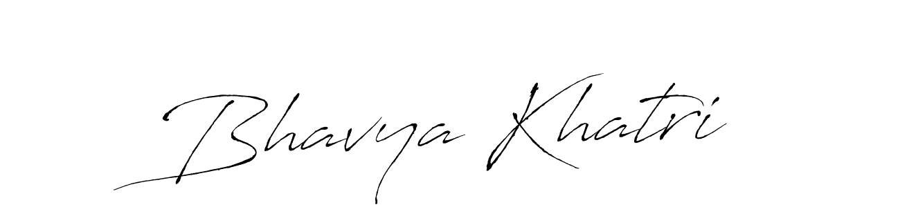Design your own signature with our free online signature maker. With this signature software, you can create a handwritten (Antro_Vectra) signature for name Bhavya Khatri. Bhavya Khatri signature style 6 images and pictures png