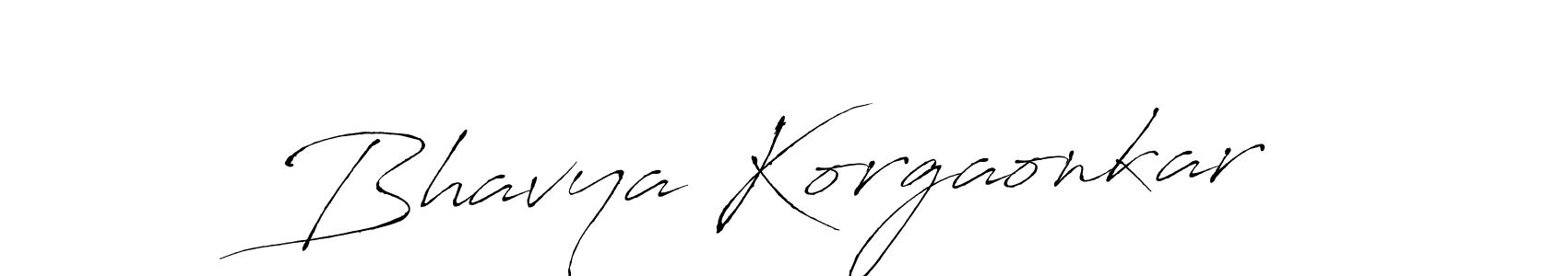 Antro_Vectra is a professional signature style that is perfect for those who want to add a touch of class to their signature. It is also a great choice for those who want to make their signature more unique. Get Bhavya Korgaonkar name to fancy signature for free. Bhavya Korgaonkar signature style 6 images and pictures png