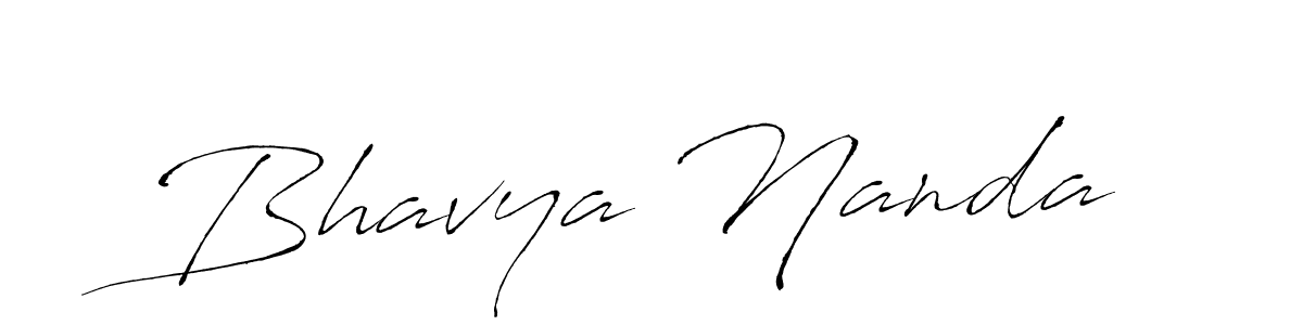 Create a beautiful signature design for name Bhavya Nanda. With this signature (Antro_Vectra) fonts, you can make a handwritten signature for free. Bhavya Nanda signature style 6 images and pictures png