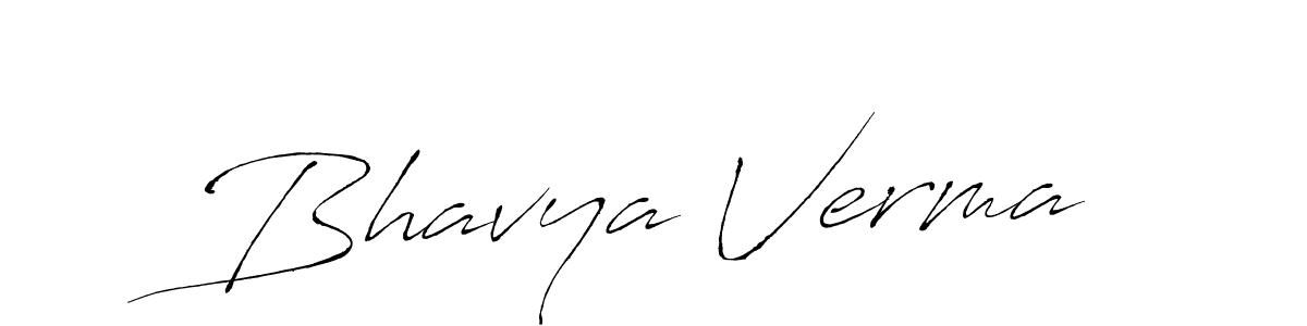 Design your own signature with our free online signature maker. With this signature software, you can create a handwritten (Antro_Vectra) signature for name Bhavya Verma. Bhavya Verma signature style 6 images and pictures png