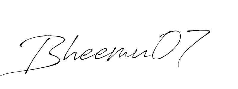 Also we have Bheemu07 name is the best signature style. Create professional handwritten signature collection using Antro_Vectra autograph style. Bheemu07 signature style 6 images and pictures png