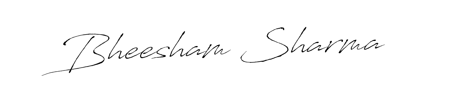 Antro_Vectra is a professional signature style that is perfect for those who want to add a touch of class to their signature. It is also a great choice for those who want to make their signature more unique. Get Bheesham Sharma name to fancy signature for free. Bheesham Sharma signature style 6 images and pictures png