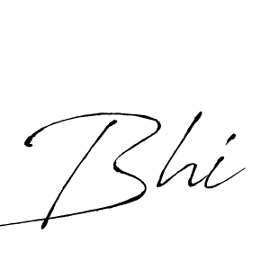 Make a beautiful signature design for name Bhi. With this signature (Antro_Vectra) style, you can create a handwritten signature for free. Bhi signature style 6 images and pictures png