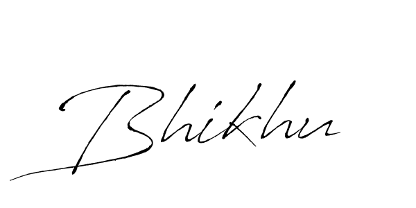 How to make Bhikhu signature? Antro_Vectra is a professional autograph style. Create handwritten signature for Bhikhu name. Bhikhu signature style 6 images and pictures png