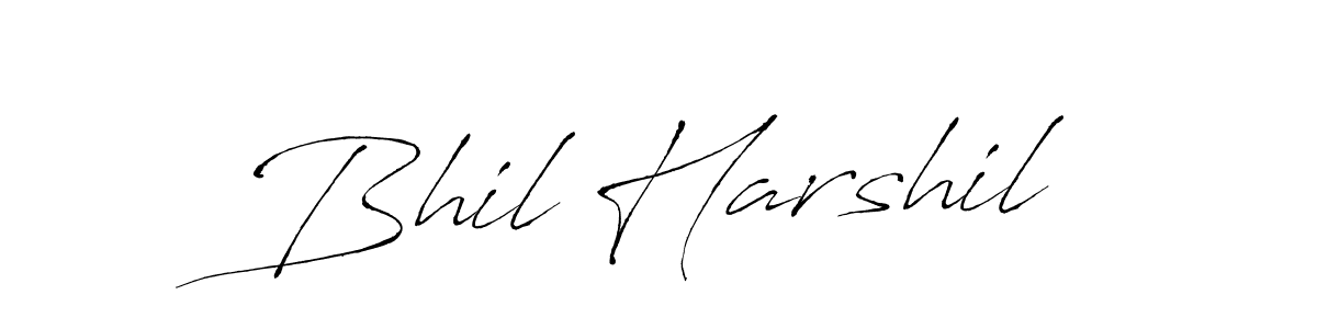 Also we have Bhil Harshil name is the best signature style. Create professional handwritten signature collection using Antro_Vectra autograph style. Bhil Harshil signature style 6 images and pictures png