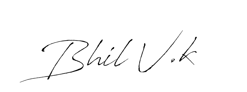 if you are searching for the best signature style for your name Bhil V.k. so please give up your signature search. here we have designed multiple signature styles  using Antro_Vectra. Bhil V.k signature style 6 images and pictures png