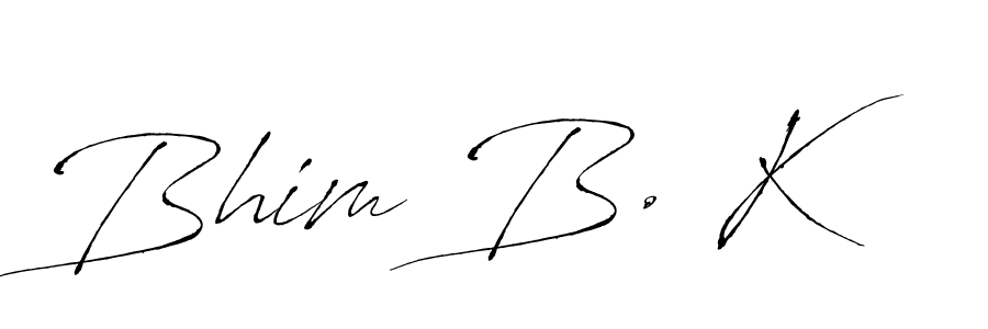 Use a signature maker to create a handwritten signature online. With this signature software, you can design (Antro_Vectra) your own signature for name Bhim B. K. Bhim B. K signature style 6 images and pictures png