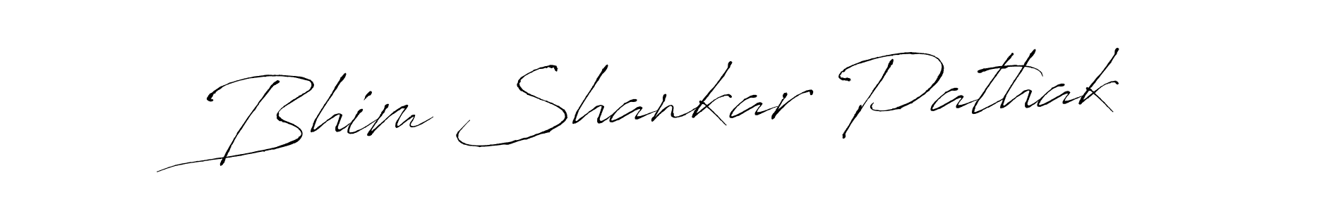 Antro_Vectra is a professional signature style that is perfect for those who want to add a touch of class to their signature. It is also a great choice for those who want to make their signature more unique. Get Bhim Shankar Pathak name to fancy signature for free. Bhim Shankar Pathak signature style 6 images and pictures png