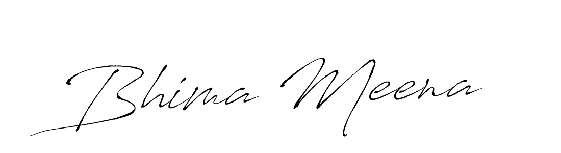 How to make Bhima Meena name signature. Use Antro_Vectra style for creating short signs online. This is the latest handwritten sign. Bhima Meena signature style 6 images and pictures png