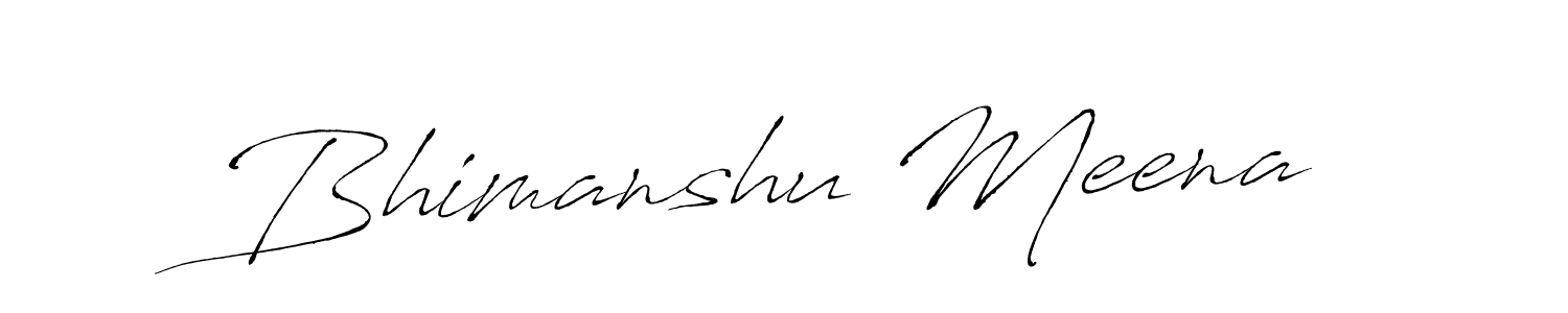 Similarly Antro_Vectra is the best handwritten signature design. Signature creator online .You can use it as an online autograph creator for name Bhimanshu Meena. Bhimanshu Meena signature style 6 images and pictures png