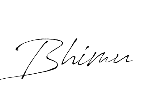 How to make Bhimu signature? Antro_Vectra is a professional autograph style. Create handwritten signature for Bhimu name. Bhimu signature style 6 images and pictures png