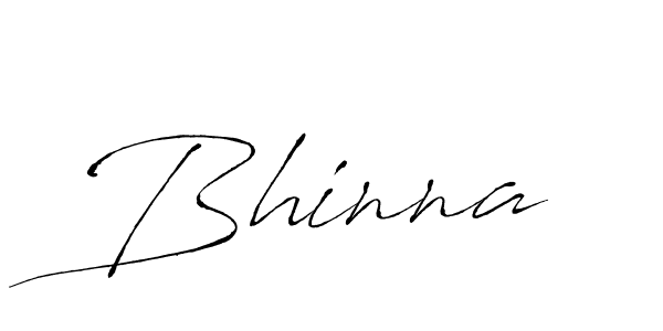 Create a beautiful signature design for name Bhinna. With this signature (Antro_Vectra) fonts, you can make a handwritten signature for free. Bhinna signature style 6 images and pictures png