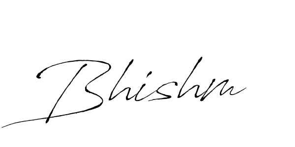 if you are searching for the best signature style for your name Bhishm. so please give up your signature search. here we have designed multiple signature styles  using Antro_Vectra. Bhishm signature style 6 images and pictures png