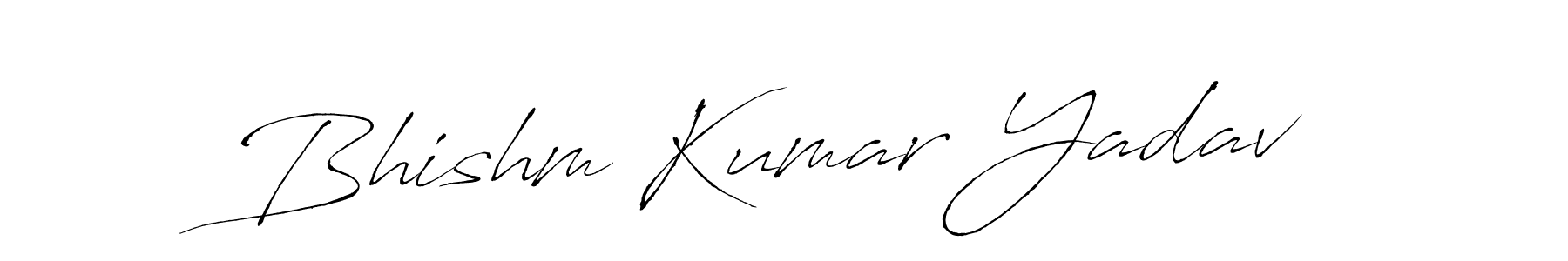 How to make Bhishm Kumar Yadav signature? Antro_Vectra is a professional autograph style. Create handwritten signature for Bhishm Kumar Yadav name. Bhishm Kumar Yadav signature style 6 images and pictures png