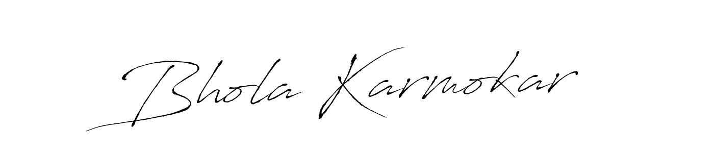 This is the best signature style for the Bhola Karmokar name. Also you like these signature font (Antro_Vectra). Mix name signature. Bhola Karmokar signature style 6 images and pictures png