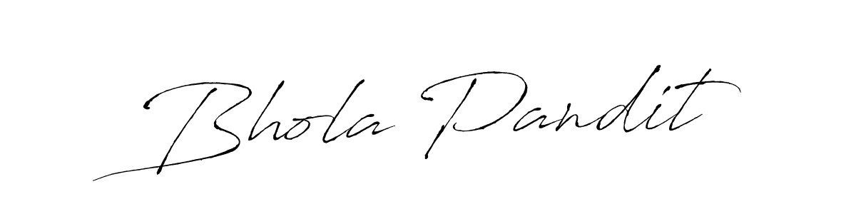You should practise on your own different ways (Antro_Vectra) to write your name (Bhola Pandit) in signature. don't let someone else do it for you. Bhola Pandit signature style 6 images and pictures png