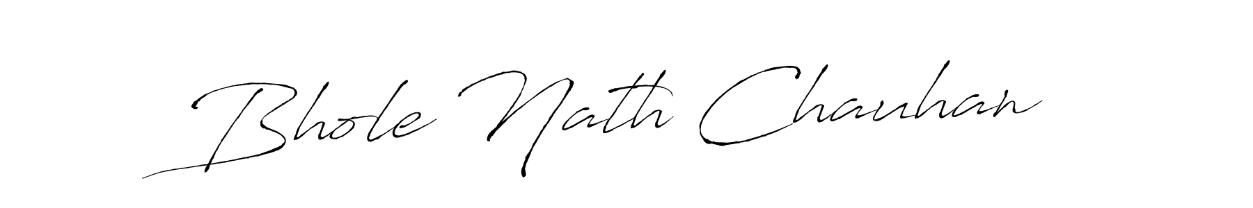 Make a beautiful signature design for name Bhole Nath Chauhan. With this signature (Antro_Vectra) style, you can create a handwritten signature for free. Bhole Nath Chauhan signature style 6 images and pictures png