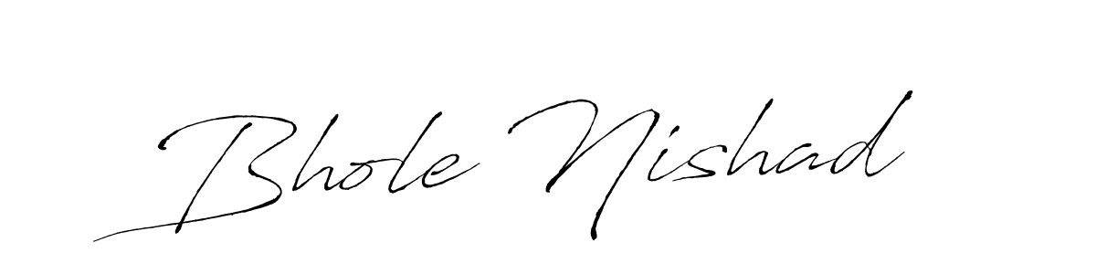 Similarly Antro_Vectra is the best handwritten signature design. Signature creator online .You can use it as an online autograph creator for name Bhole Nishad. Bhole Nishad signature style 6 images and pictures png