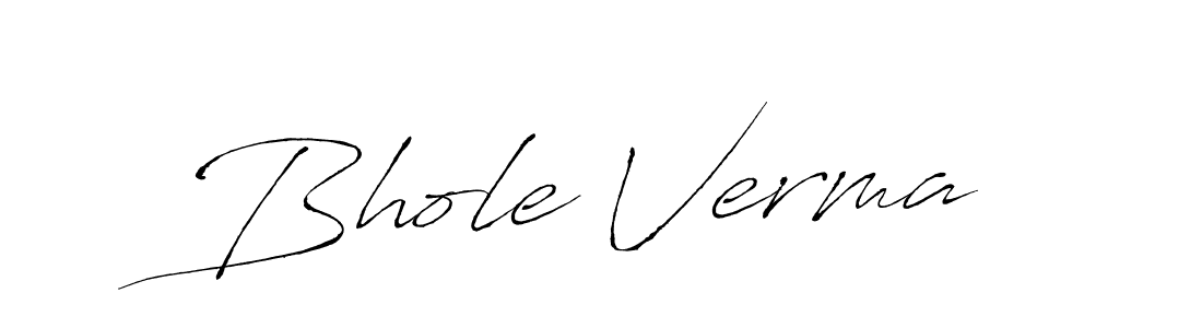 The best way (Antro_Vectra) to make a short signature is to pick only two or three words in your name. The name Bhole Verma include a total of six letters. For converting this name. Bhole Verma signature style 6 images and pictures png