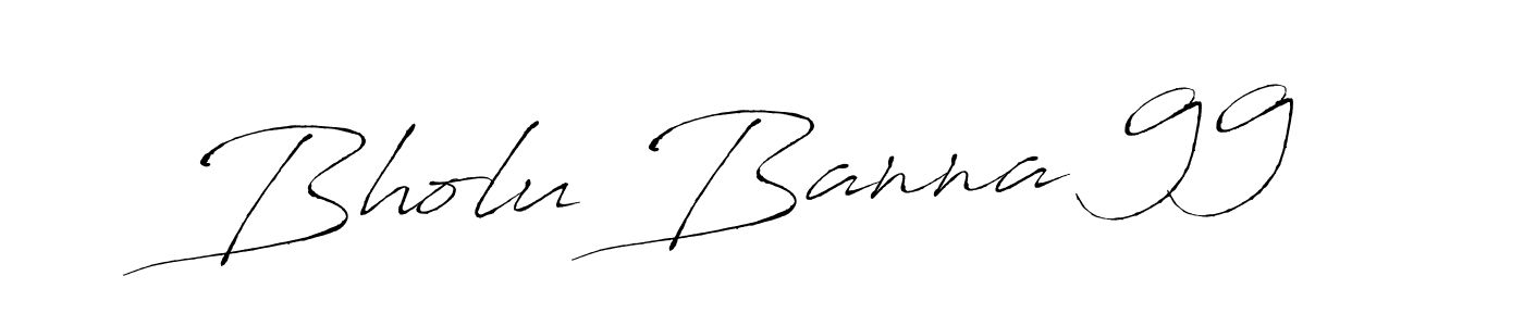 Antro_Vectra is a professional signature style that is perfect for those who want to add a touch of class to their signature. It is also a great choice for those who want to make their signature more unique. Get Bholu Banna 99 name to fancy signature for free. Bholu Banna 99 signature style 6 images and pictures png