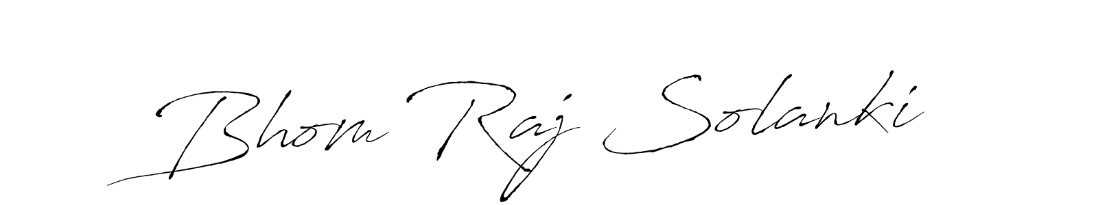 How to make Bhom Raj Solanki signature? Antro_Vectra is a professional autograph style. Create handwritten signature for Bhom Raj Solanki name. Bhom Raj Solanki signature style 6 images and pictures png