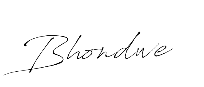 Design your own signature with our free online signature maker. With this signature software, you can create a handwritten (Antro_Vectra) signature for name Bhondwe. Bhondwe signature style 6 images and pictures png