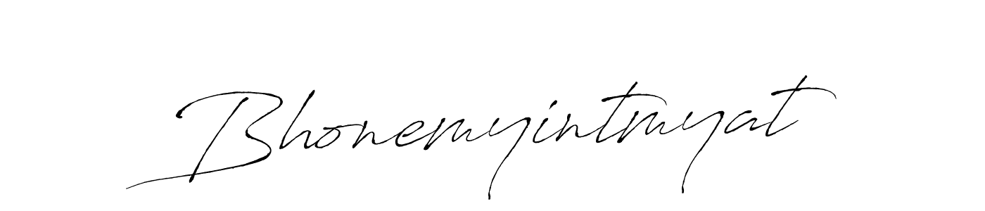 The best way (Antro_Vectra) to make a short signature is to pick only two or three words in your name. The name Bhonemyintmyat include a total of six letters. For converting this name. Bhonemyintmyat signature style 6 images and pictures png