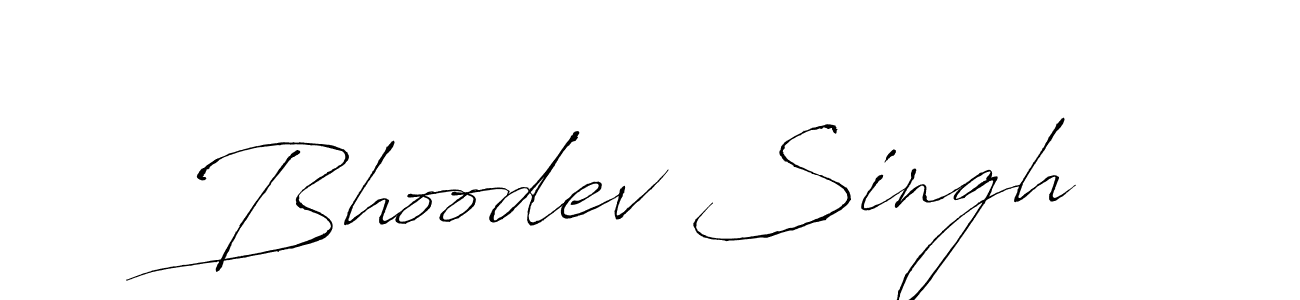 Design your own signature with our free online signature maker. With this signature software, you can create a handwritten (Antro_Vectra) signature for name Bhoodev Singh. Bhoodev Singh signature style 6 images and pictures png