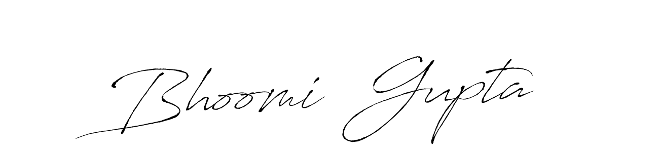 Create a beautiful signature design for name Bhoomi  Gupta. With this signature (Antro_Vectra) fonts, you can make a handwritten signature for free. Bhoomi  Gupta signature style 6 images and pictures png