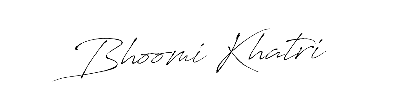 Antro_Vectra is a professional signature style that is perfect for those who want to add a touch of class to their signature. It is also a great choice for those who want to make their signature more unique. Get Bhoomi Khatri name to fancy signature for free. Bhoomi Khatri signature style 6 images and pictures png