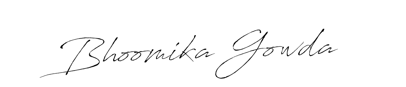 Design your own signature with our free online signature maker. With this signature software, you can create a handwritten (Antro_Vectra) signature for name Bhoomika Gowda. Bhoomika Gowda signature style 6 images and pictures png