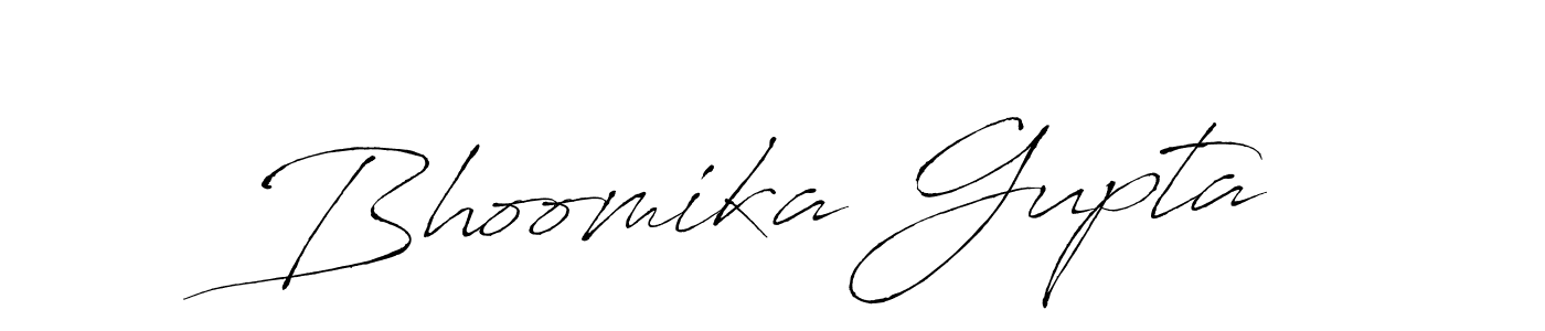 Make a beautiful signature design for name Bhoomika Gupta. With this signature (Antro_Vectra) style, you can create a handwritten signature for free. Bhoomika Gupta signature style 6 images and pictures png