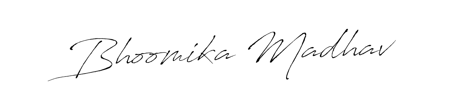 The best way (Antro_Vectra) to make a short signature is to pick only two or three words in your name. The name Bhoomika Madhav include a total of six letters. For converting this name. Bhoomika Madhav signature style 6 images and pictures png