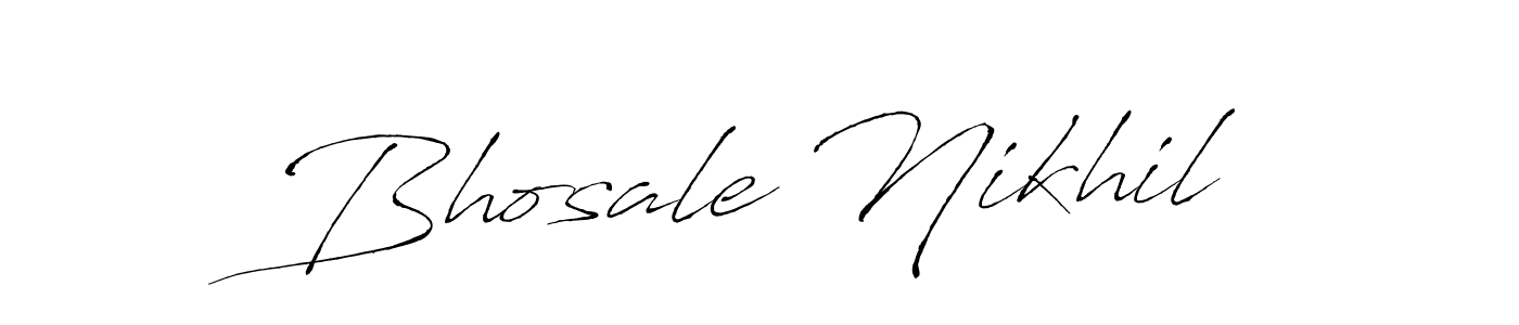 Create a beautiful signature design for name Bhosale Nikhil. With this signature (Antro_Vectra) fonts, you can make a handwritten signature for free. Bhosale Nikhil signature style 6 images and pictures png