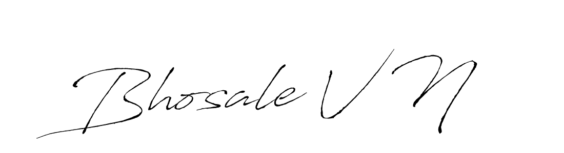 Bhosale V N stylish signature style. Best Handwritten Sign (Antro_Vectra) for my name. Handwritten Signature Collection Ideas for my name Bhosale V N. Bhosale V N signature style 6 images and pictures png