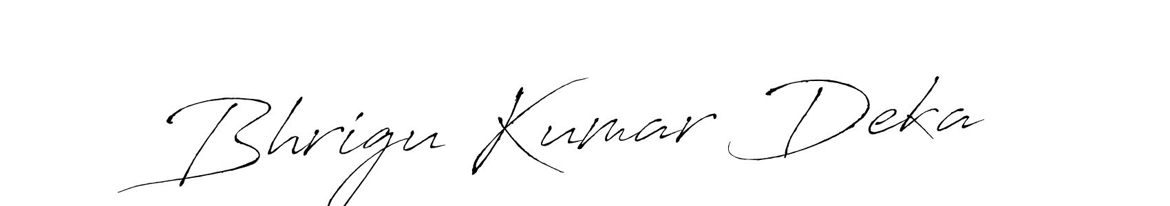 Make a beautiful signature design for name Bhrigu Kumar Deka. With this signature (Antro_Vectra) style, you can create a handwritten signature for free. Bhrigu Kumar Deka signature style 6 images and pictures png