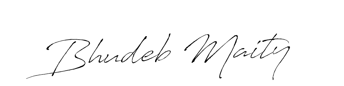 How to make Bhudeb Maity signature? Antro_Vectra is a professional autograph style. Create handwritten signature for Bhudeb Maity name. Bhudeb Maity signature style 6 images and pictures png