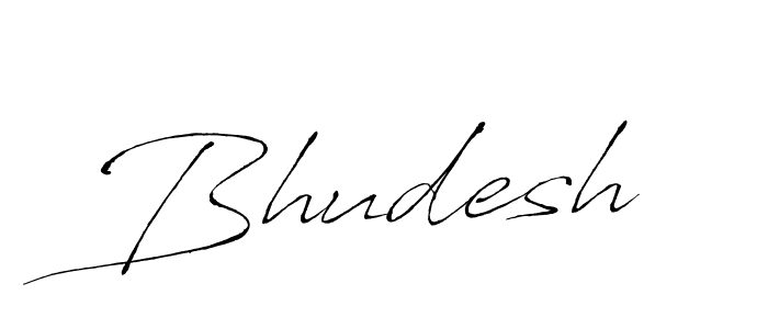 Make a beautiful signature design for name Bhudesh. With this signature (Antro_Vectra) style, you can create a handwritten signature for free. Bhudesh signature style 6 images and pictures png